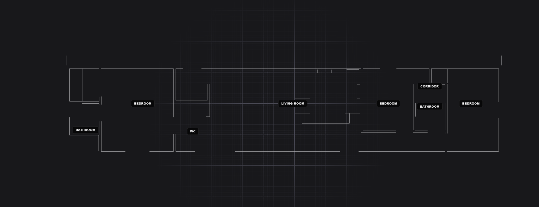 2D Floorplan View — Precise floorplan layout showing room boundaries, furniture positions, and spatial dimensions.