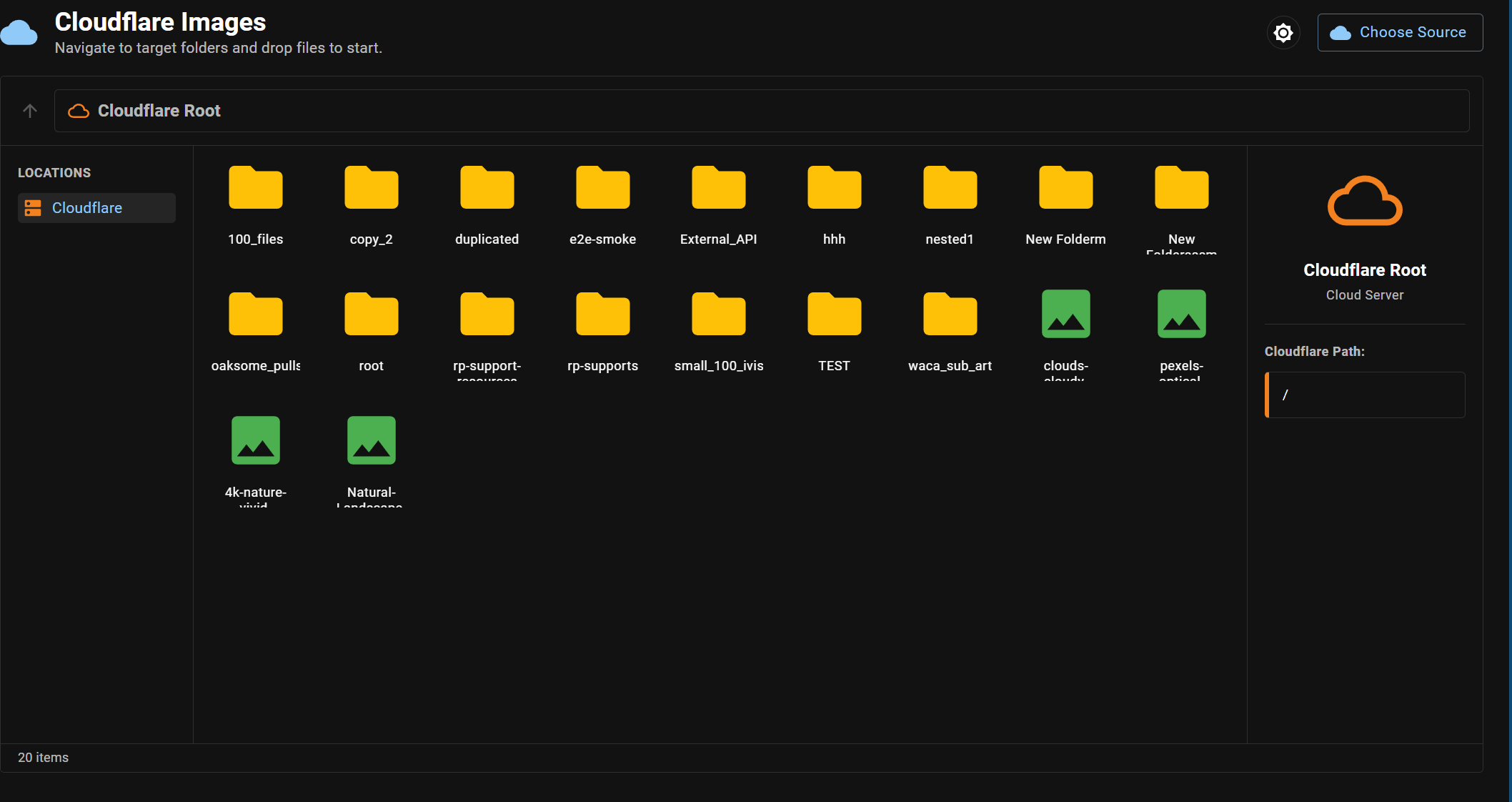 File Explorer Overview — Main file management view with folder navigation, file grid, and action toolbar.