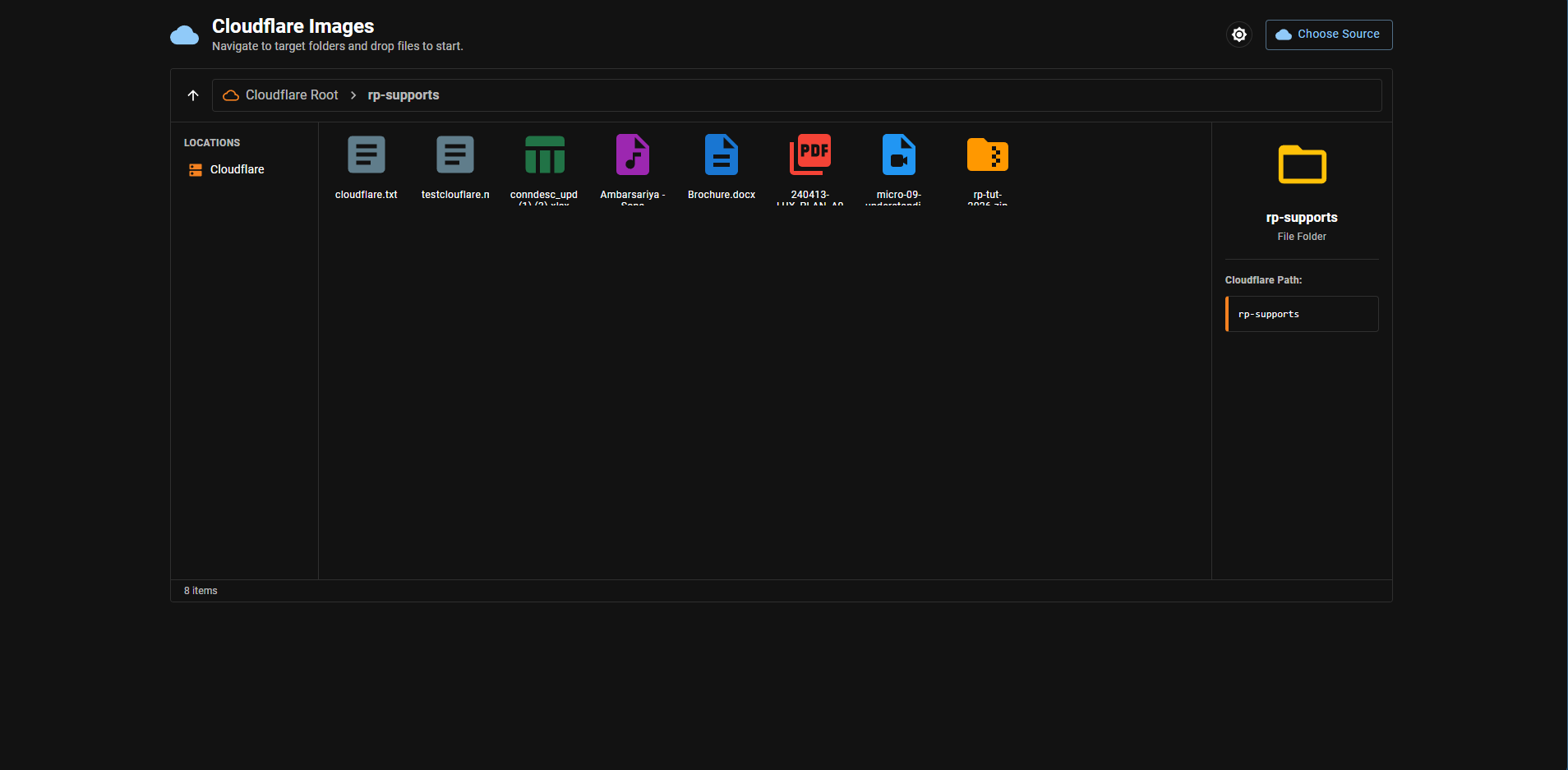 Upload Panel — Multi-file upload panel with per-file progress, error handling, and retry support.